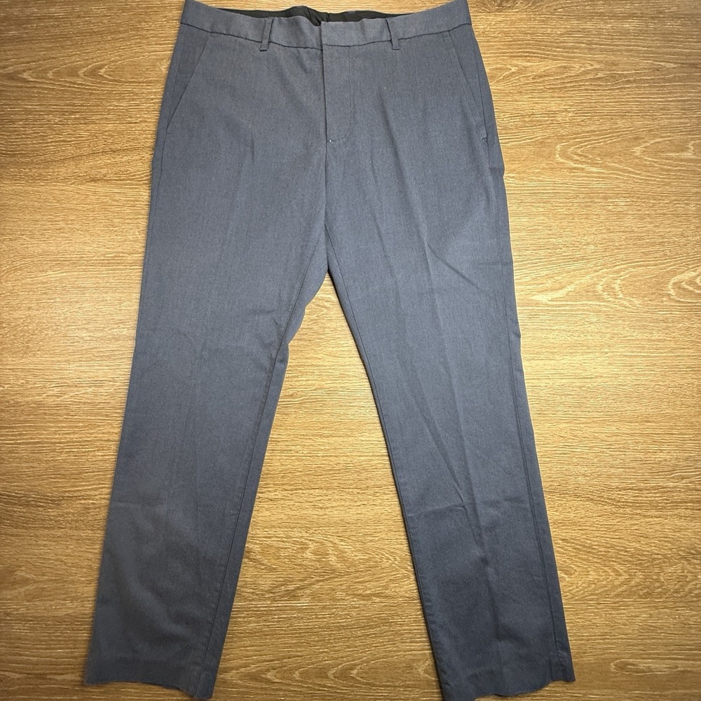 Bonobos Monday Dress Pants Mens 33x30 Slim Fit Blue Flat Front Stretch Chinos